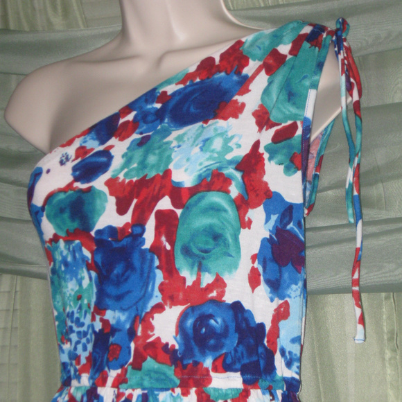 SAPA One-Shoulder Size Z Gloral Cute Dress - Picture 2 of 7